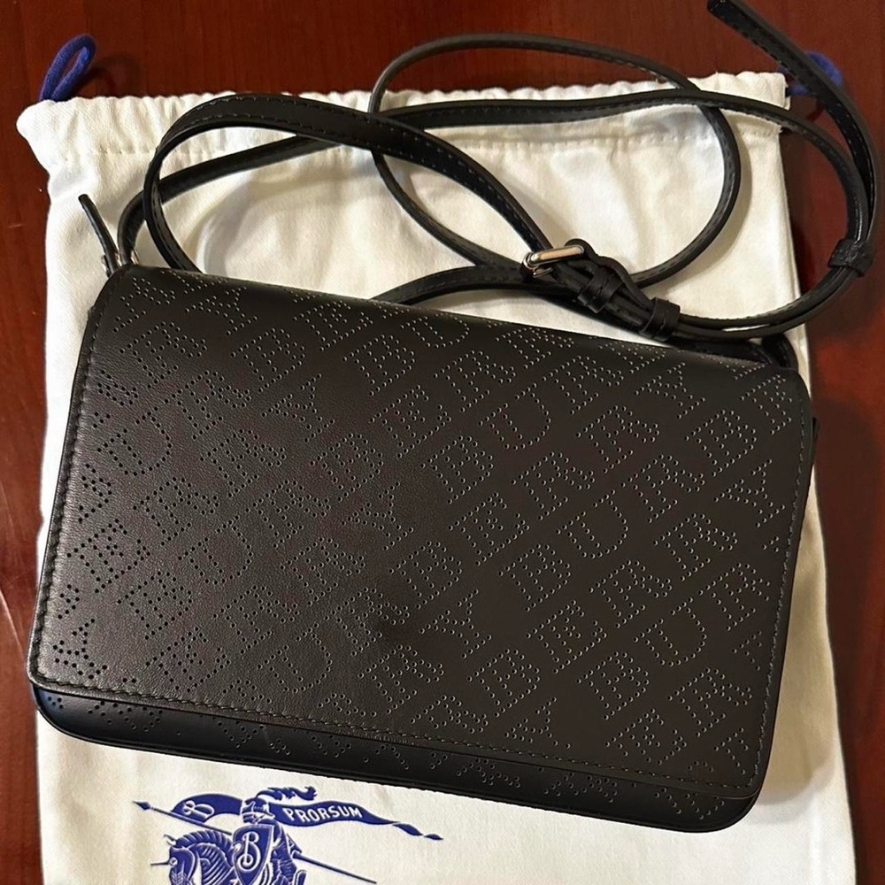 Burberry Hampshire Perforated
Leather Crossbody Bag - Picture 3 of 4
